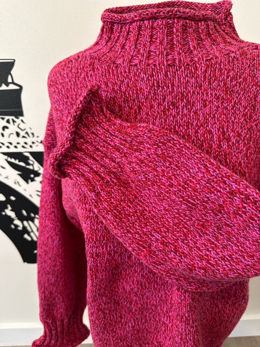 J. Crew Women's Crewneck Sweater in Heathered Raspberry - Picture 4 of 5